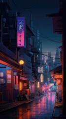 city in the night Generative Ai