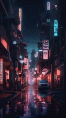 city in the night Generative Ai