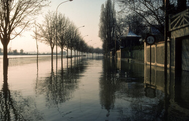 Crue de la Seine, Ablon sur Seine, 94, Val de Marne, R&eacute;gion Ile de France,