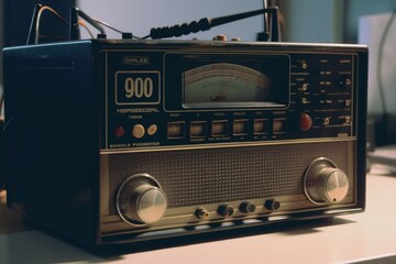 Obraz premium vintage radio isolated on white Generative Ai