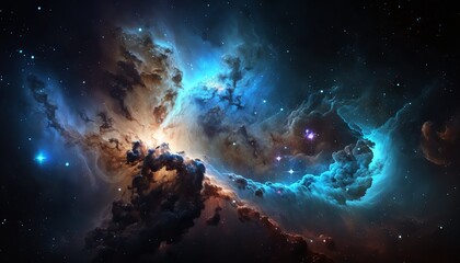 Obraz na płótnie Canvas Realistic background map of starry sky and Milky Way,Generative AI