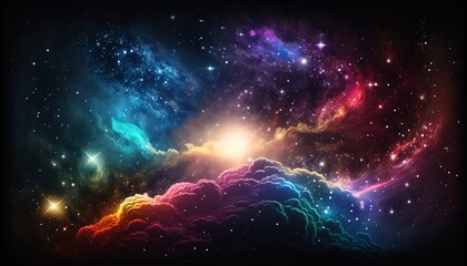 Obraz na płótnie Canvas dazzling starry sky wallpaper universe starry sky background,Generative AI