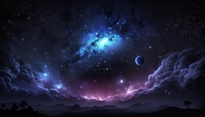 Fototapeta na wymiar dazzling starry sky wallpaper universe starry sky background,Generative AI