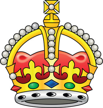 British crown on the white background, United kingdom, vector illustration
