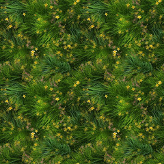 Generative AI - Grass seamless pattern - fully tileable