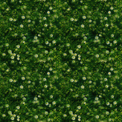 Generative AI - Grass seamless pattern - fully tileable