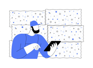 Waste baler abstract concept vector illustration.