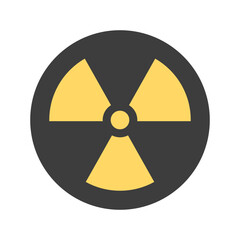 Fototapeta premium Round nuclear icon. Radioactive Hazard Icon. Vector.