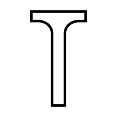 Razor blade shape icon. Vector.