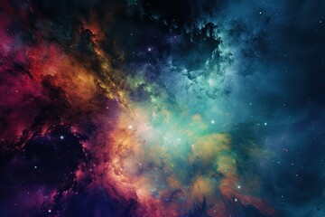 Fototapeta na wymiar abstract background image that captures the essence of the cosmos, with stars, galaxies, and nebulae Generative AI
