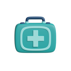 3d first aid kit icon