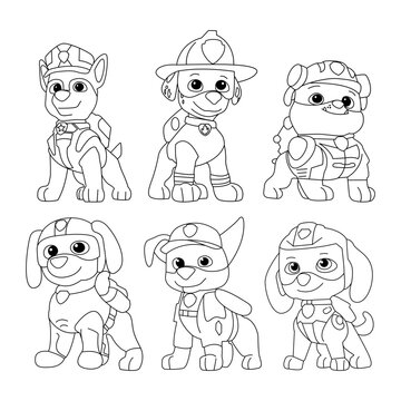 Set Paw patrol the mighty movie children’s coloring book
