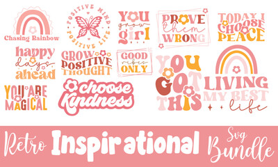 Inspirational retro SVG bundle.