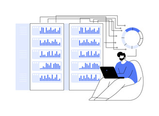 Big data analytics abstract concept vector illustration.