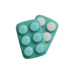 3d health and medical pills icon