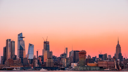 New York City during sunset