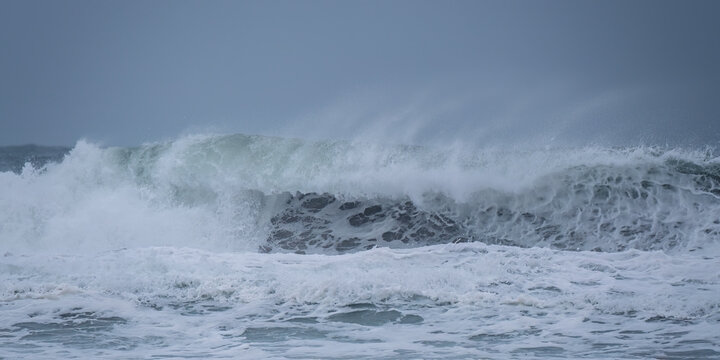 crashing waves in Cornwall england uk © pbnash1964