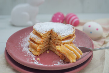 carrot easter pancakes
