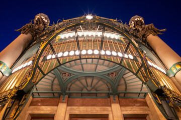 super wide-angle photography in Prague night