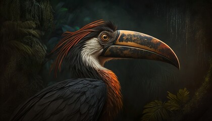 Fototapeta premium nice close up of a beautiful bird with beautiful feathers