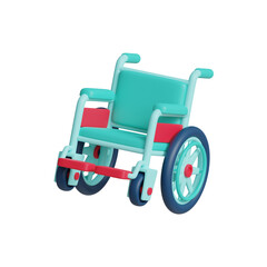 Fototapeta na wymiar Health and medical icon wheelchair 3d