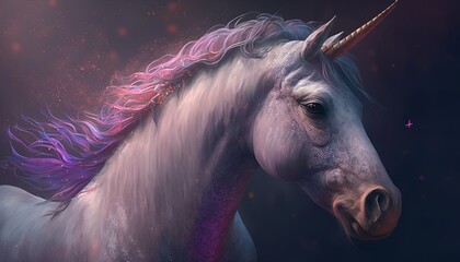 Obraz na płótnie Canvas a close-up of a beautiful unicorn