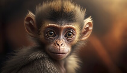 a wonderful close-up of a monkey
