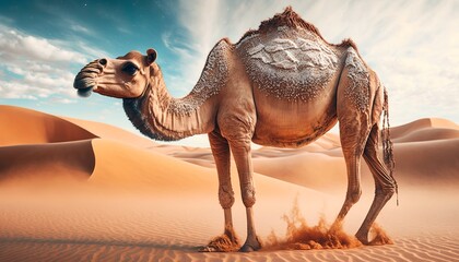 beautiful close up of a camel