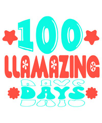 Fototapeta premium 100 Llamazing Days Retro SVG