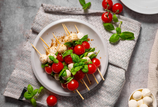 Delicious caprese skewer