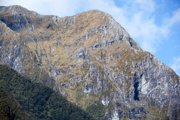 Fiordland National Park Steep Rocky Mountain