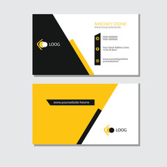 Business card design template with organic and geometric shape