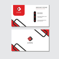 Business card design template with organic and geometric shape