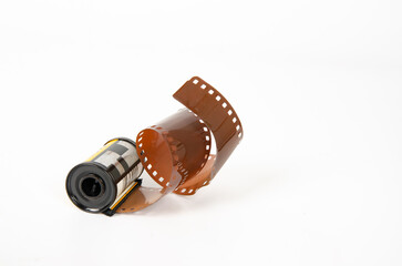 Classic film 35 mm. on white background