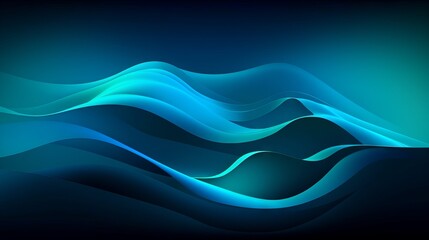Fototapeta na wymiar Blue waves abstract digital background Generative AI