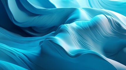 Obraz premium Cyan Color liquid holographic soft light background Generative AI