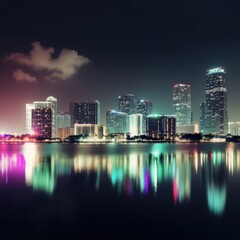 Fototapeta na wymiar Miami Vibes Wallpaper Background
