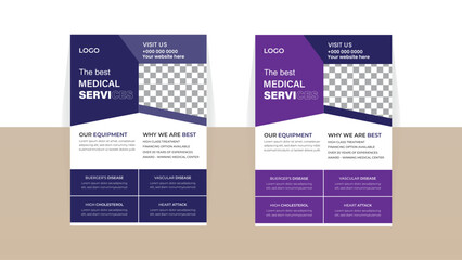 Medical flyer design, Corporate Business healthcare Flyer Template, A4 hospital flyer fully editable flyer, 
Health care cover, newsletter, poster design for print.