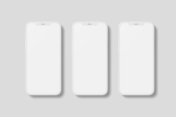 Blank Phone Clay Mockup