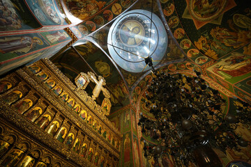 interior of a romanian church