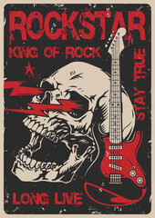 Rockstar festival vintage colorful flyer