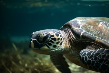 The importance of protecting sea turtles and their habitats, bokeh Generative AI