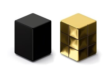 3D render of empty geometric podium for product display