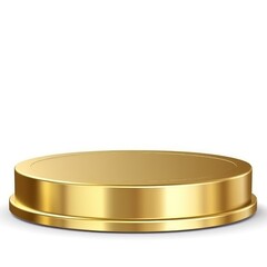 3D render of empty geometric podium for product display