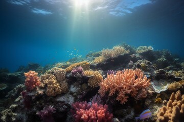 Fototapeta na wymiar The importance of marine protected areas, bokeh Generative AI