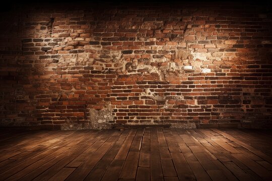 old brick wall and floor