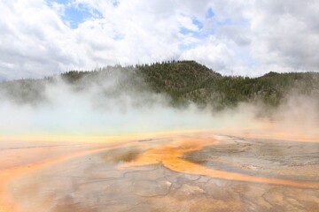 Geysers and Hot Springs of yellowstone