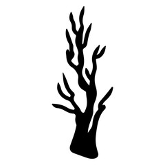 silhouette of a tree trunk illustration