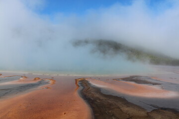 Geysers and Hot Springs of yellowstone