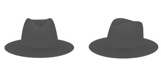 Grey cowboy hat. vector illustration